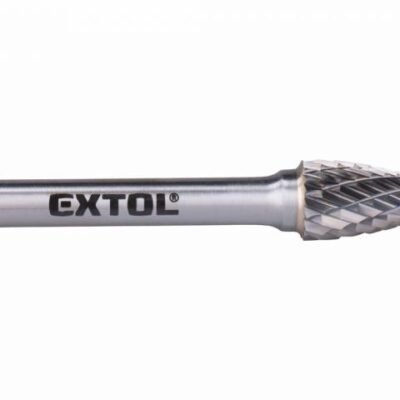 EXTOL INDUSTRIAL Fréza karbidová kovexná špicatá, pr.10mm,rez.dĺžka 20mm, stopka 6mm